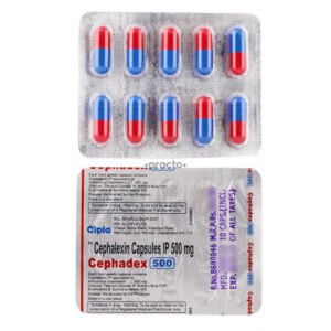 10 x Pharmaceutical Cefalexin 500mg x 10 Capsules