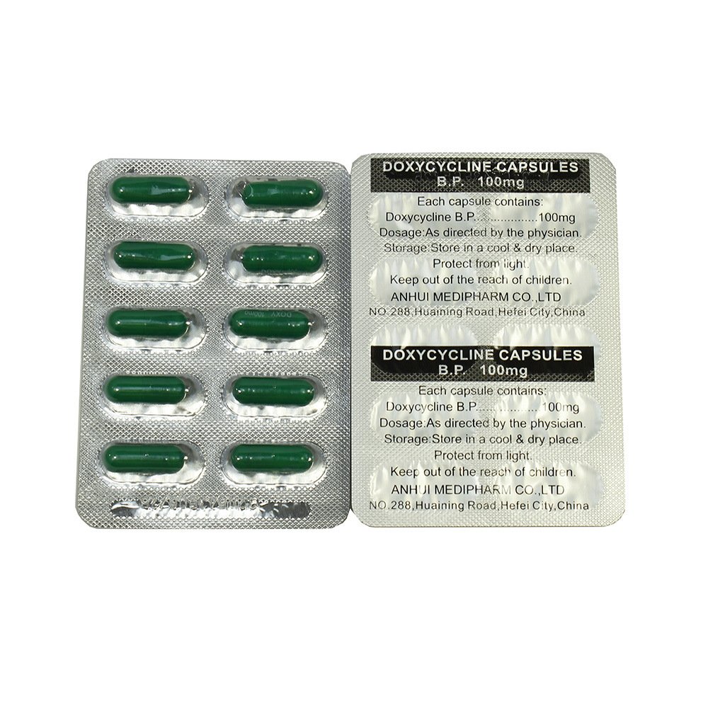 10 x Pharmaceutical Doxycycline 100mg x 8 Capsules