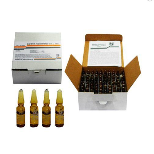 Pharmaceutical Ephedrine Amples 50mg x 1ml x 100