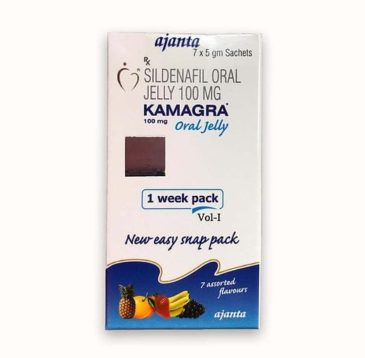 Pharmaceutical Kamagara (viagra) oral jelly 100mg x 7 Sachets