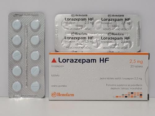 10 x Pharmaceutical Lorazepam 2.5 mg x 10
